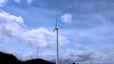 4K航拍中国能源风力发电风景视频的预览图